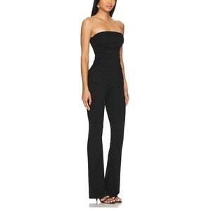 REVOLVE Superdown Annalise Trouser 2 Piece Strapless Top & Flare Pants SET Sz:L